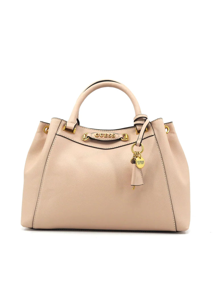 GUESS Emera Satchel Bag Light Beige SHOOZZ