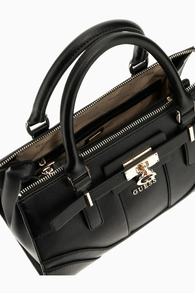 GUESS Greyson Satchel Bag in Black