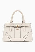 GUESS Greyson Satchel Bag in Stone