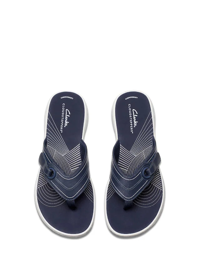 Clarks Brinkley Reyna Flip Flops Navy