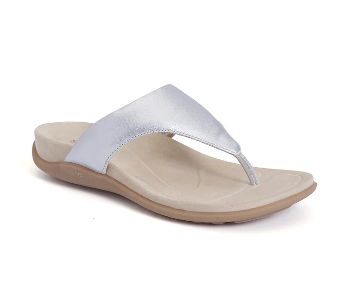STRIVE Antibes Silver Toe Post Sandal