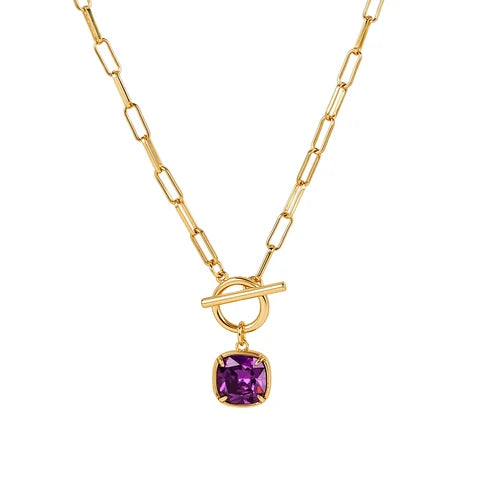 KNIGHT & DAY -  Adalynn Amethyst Necklace