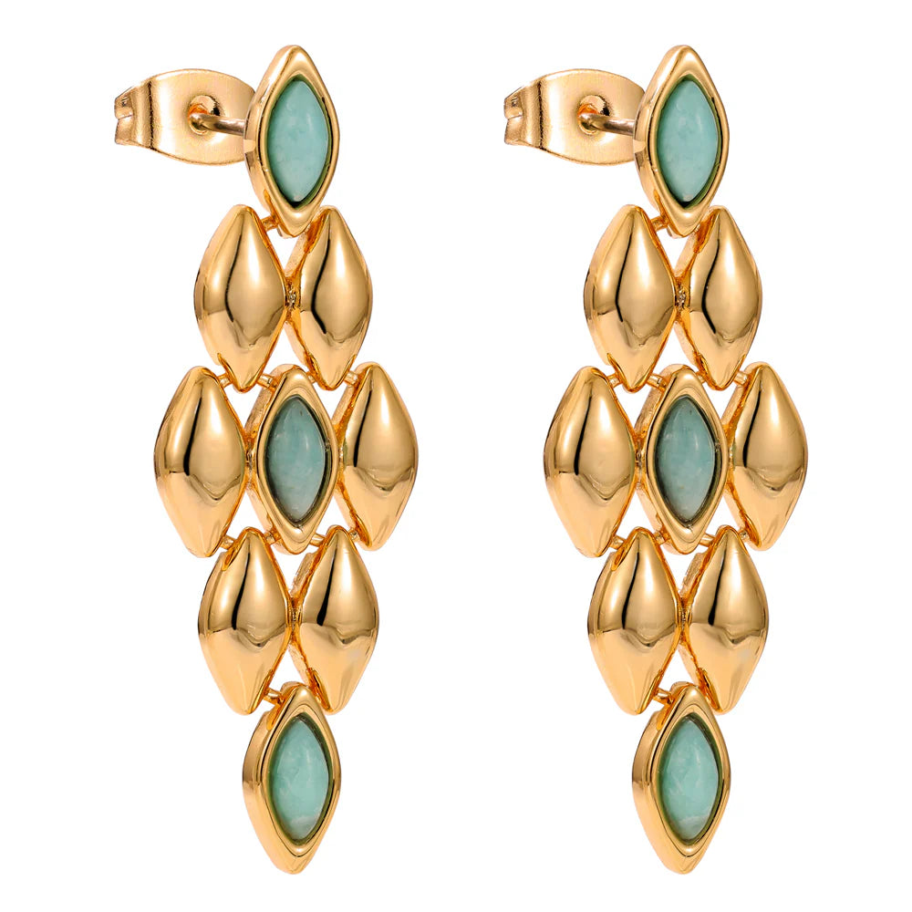 KNIGHT & DAY - Amazon Stone Earrings