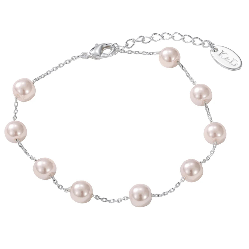 KNIGHT & DAY - Amora Silver Pearl Bracelet