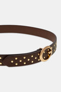 GUESS Camden Studded Belt Brown
