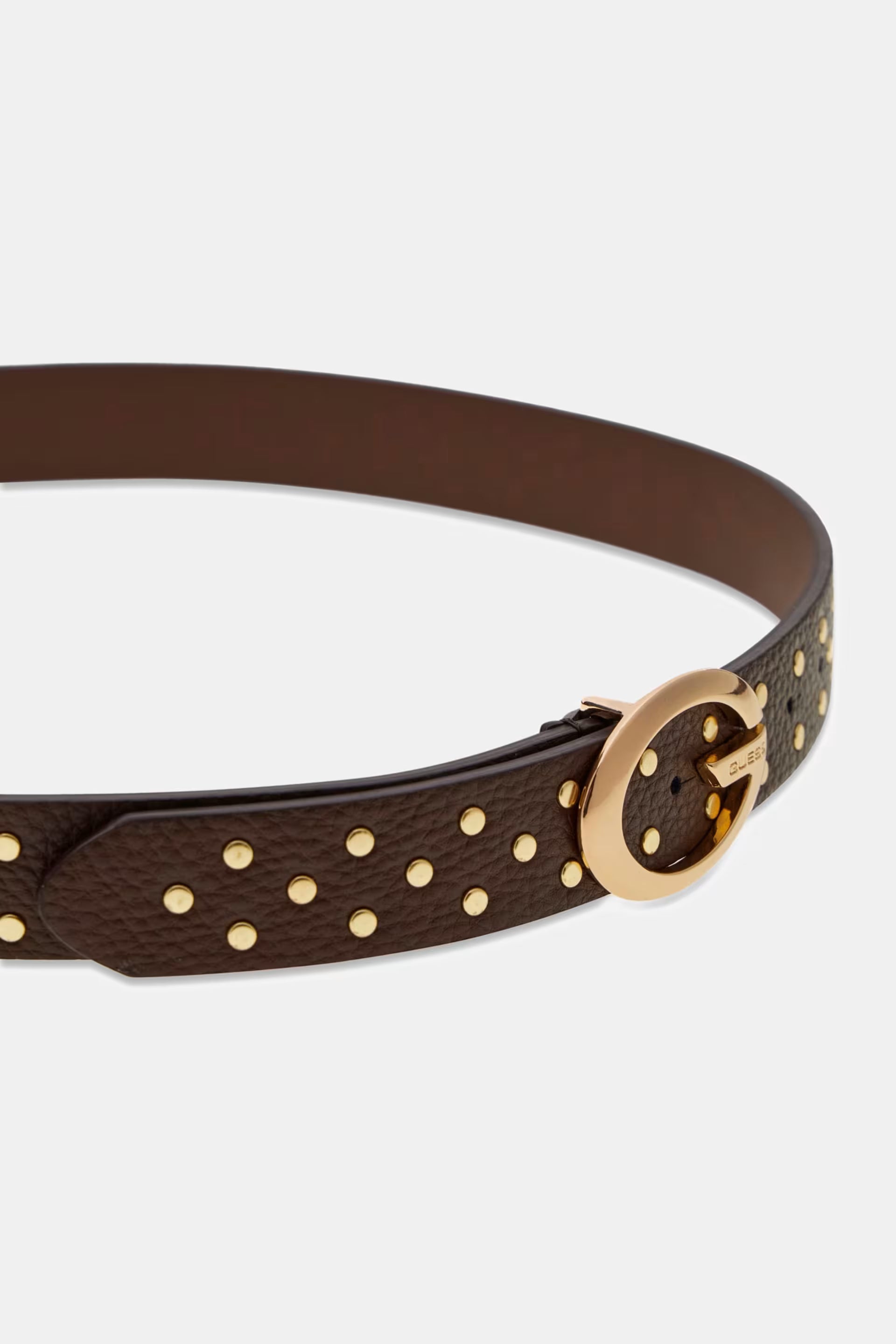 GUESS Camden Studded Belt Brown