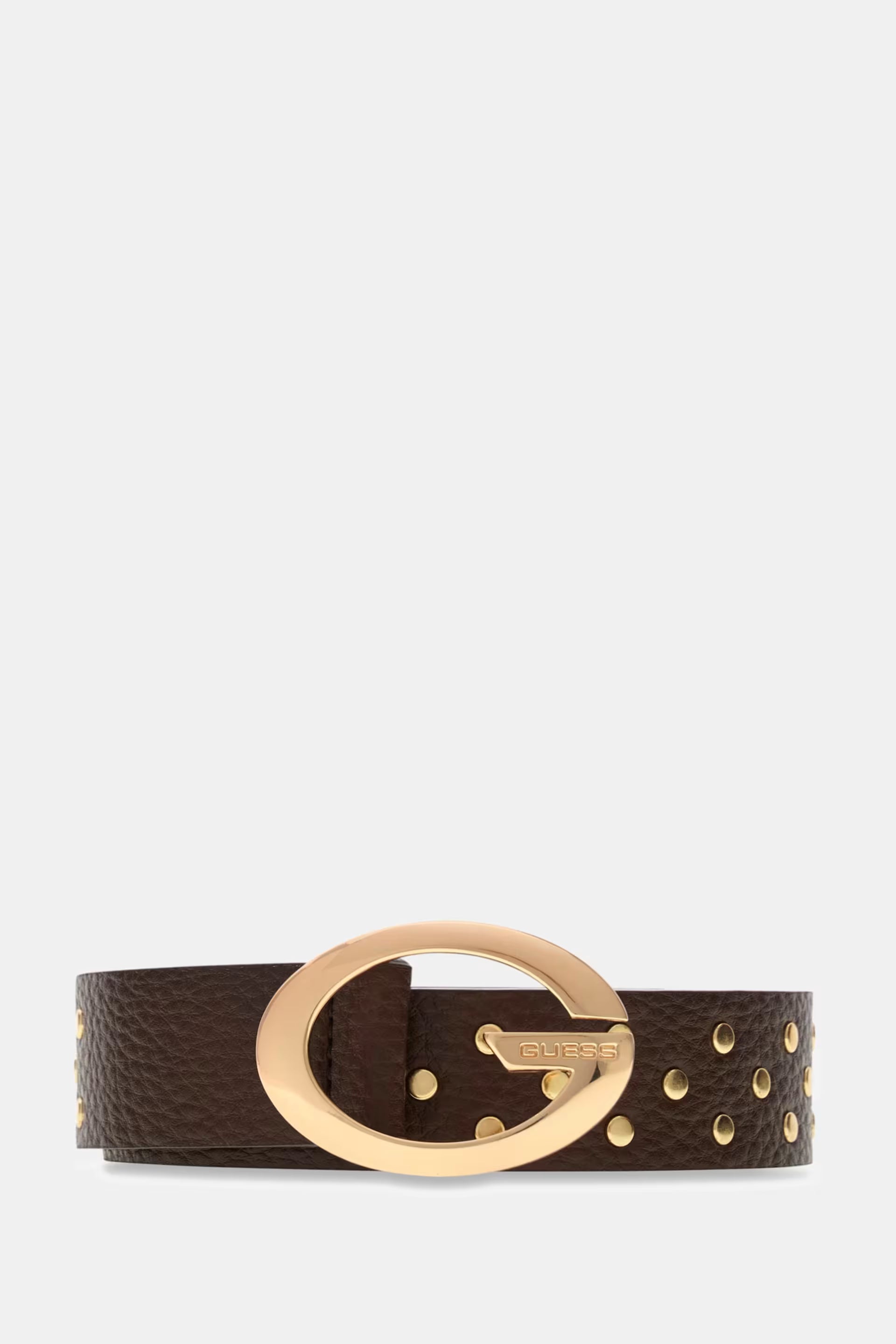 GUESS Camden Studded Belt Brown