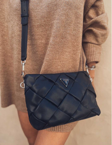 GUESS Zaina Quilted Crossbody Black