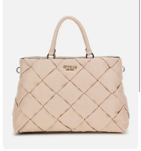GUESS Zaina  Quilted Satchel Stone