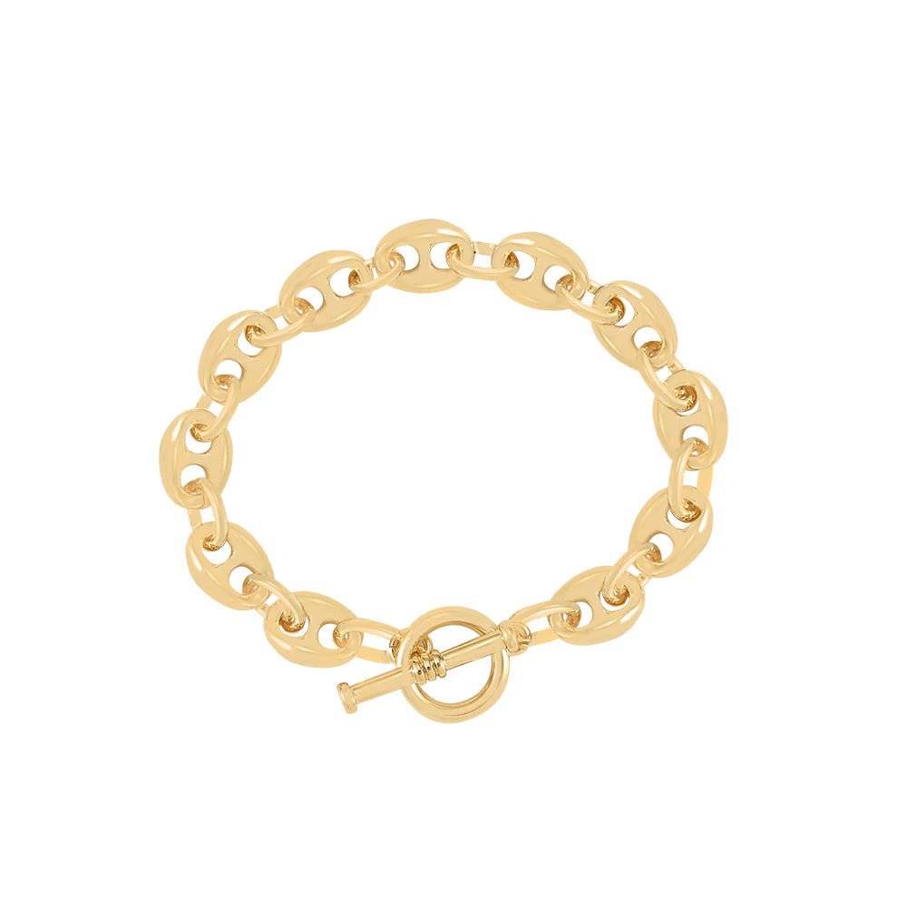 KNIGHT & DAY - Coffee Bean Chain Bracelet Gold
