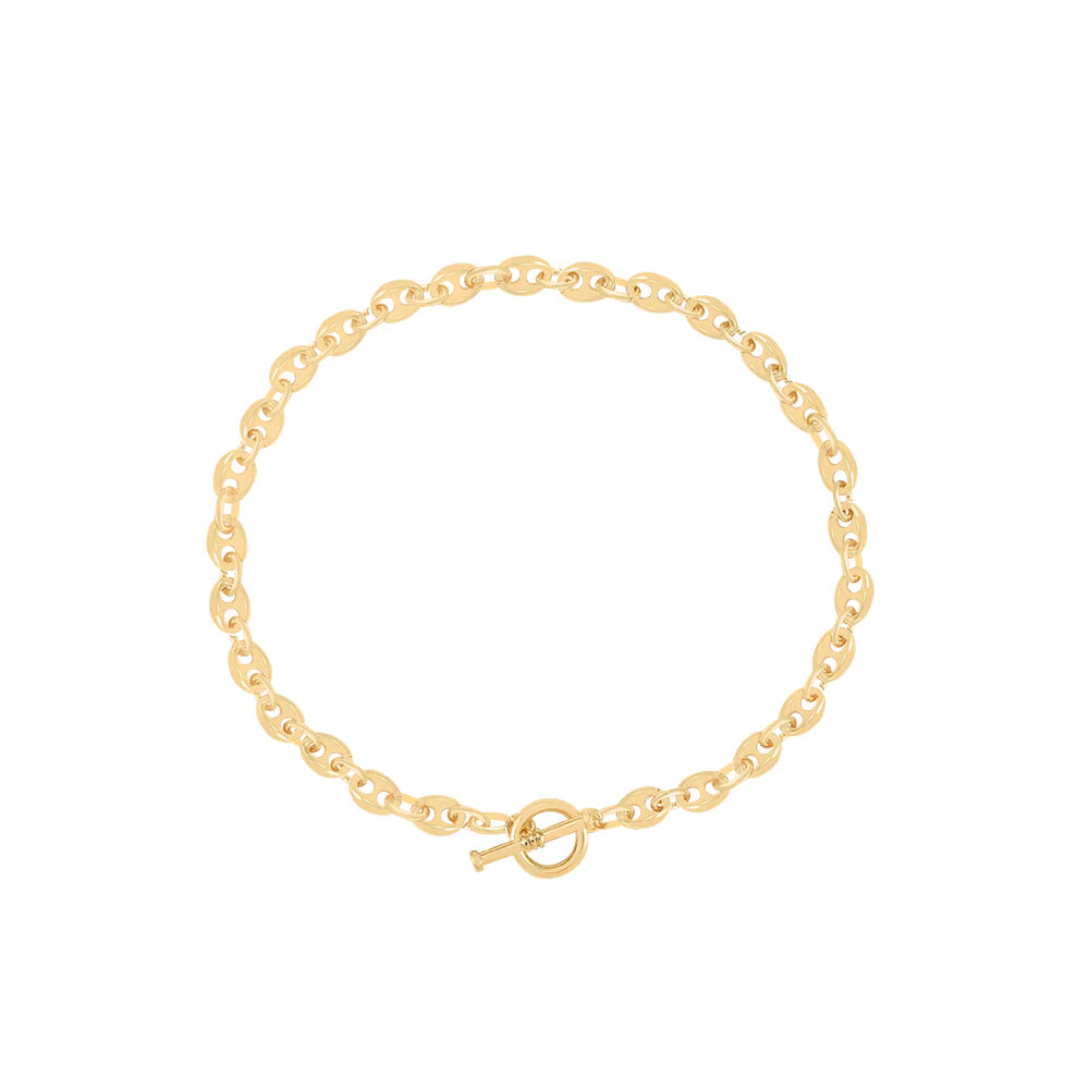 KNIGHT & DAY - Coffee Bean Chain Gold Plated