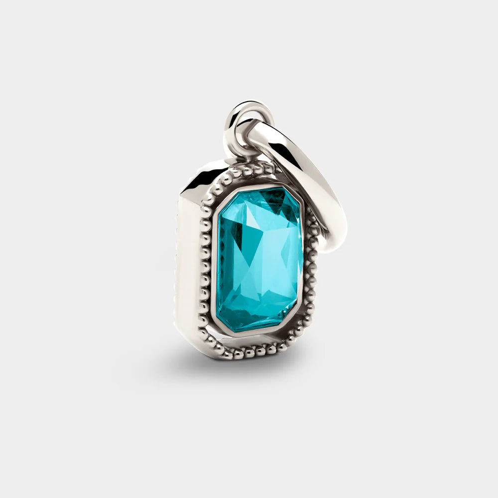 COLURi - Silver Talisman Charm in Turquoise