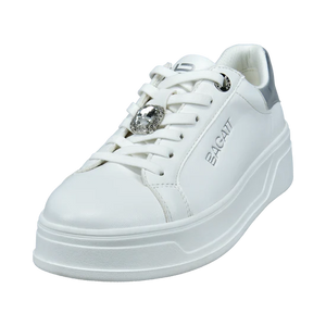 BAGATT White/Silver Platform Trainer