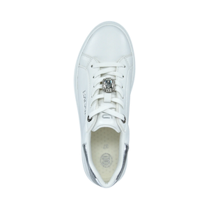 BAGATT White/Silver Platform Trainer