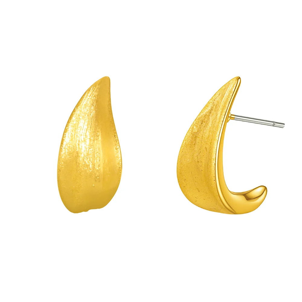 KNIGHT & DAY -  Delilah Brushed Gold Plated Earrings