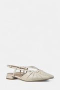 DONNA SERENA Cream Sling Back Pointed Shoe