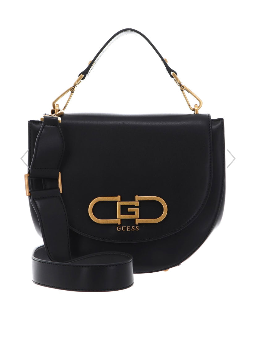 GUESS Fleet Saddle Bag Black
