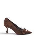 GUESS Chocolate Brown Suede Heeled Shoes