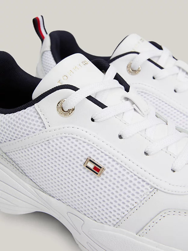 TOMMY HILFIGER Chunky Leather Trainer White