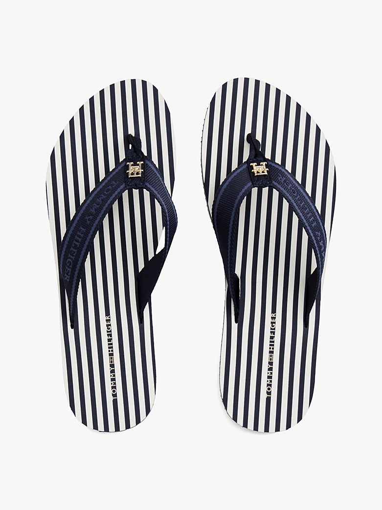 TOMMY HILFIGER Stripe Logo Webbing Flip Flop