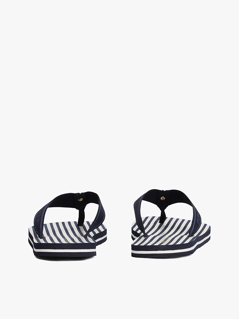 TOMMY HILFIGER Stripe Logo Webbing Flip Flop