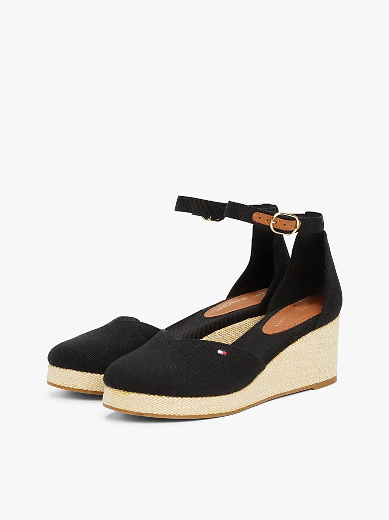 TOMMY HILFIGER Canvas Espadrille Wedge Sandals
