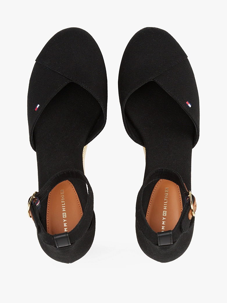 TOMMY HILFIGER Canvas Espadrille Wedge Sandals