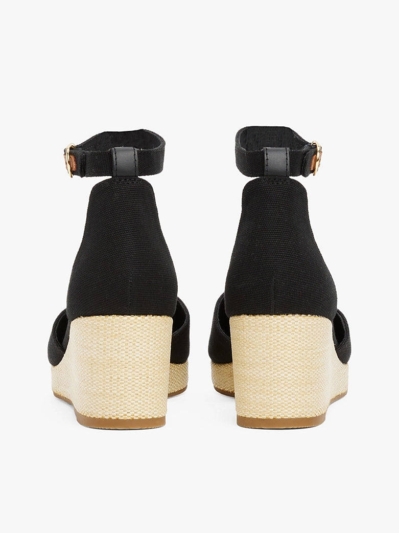 TOMMY HILFIGER Canvas Espadrille Wedge Sandals