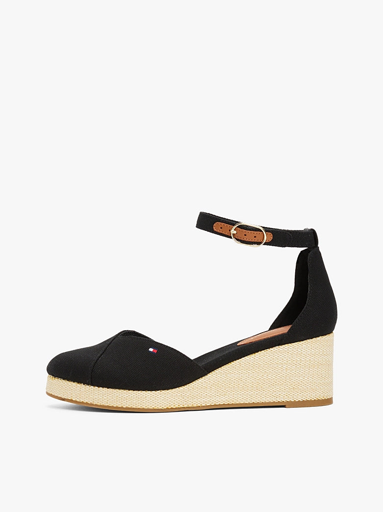 TOMMY HILFIGER Canvas Espadrille Wedge Sandals