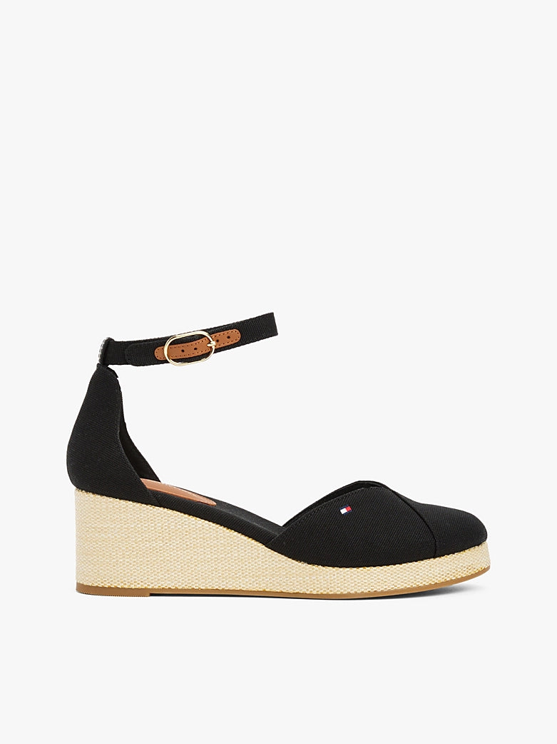 TOMMY HILFIGER Canvas Espadrille Wedge Sandals