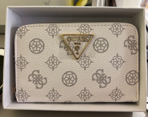 GUESS Laurel White Logo Small Wallet