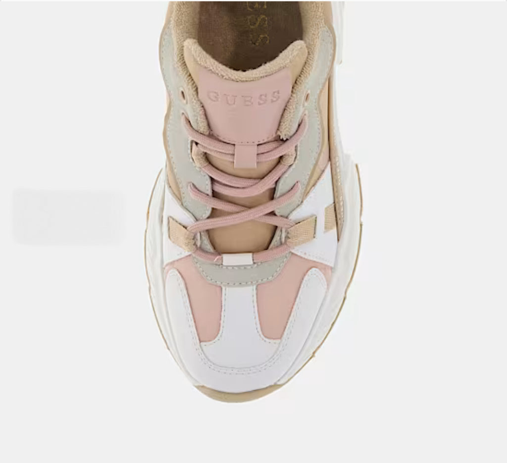 GUESS Carrli Suede Insert Runner Cream