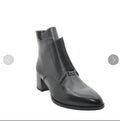Loretta Vitale Black Leather Ankle Boot