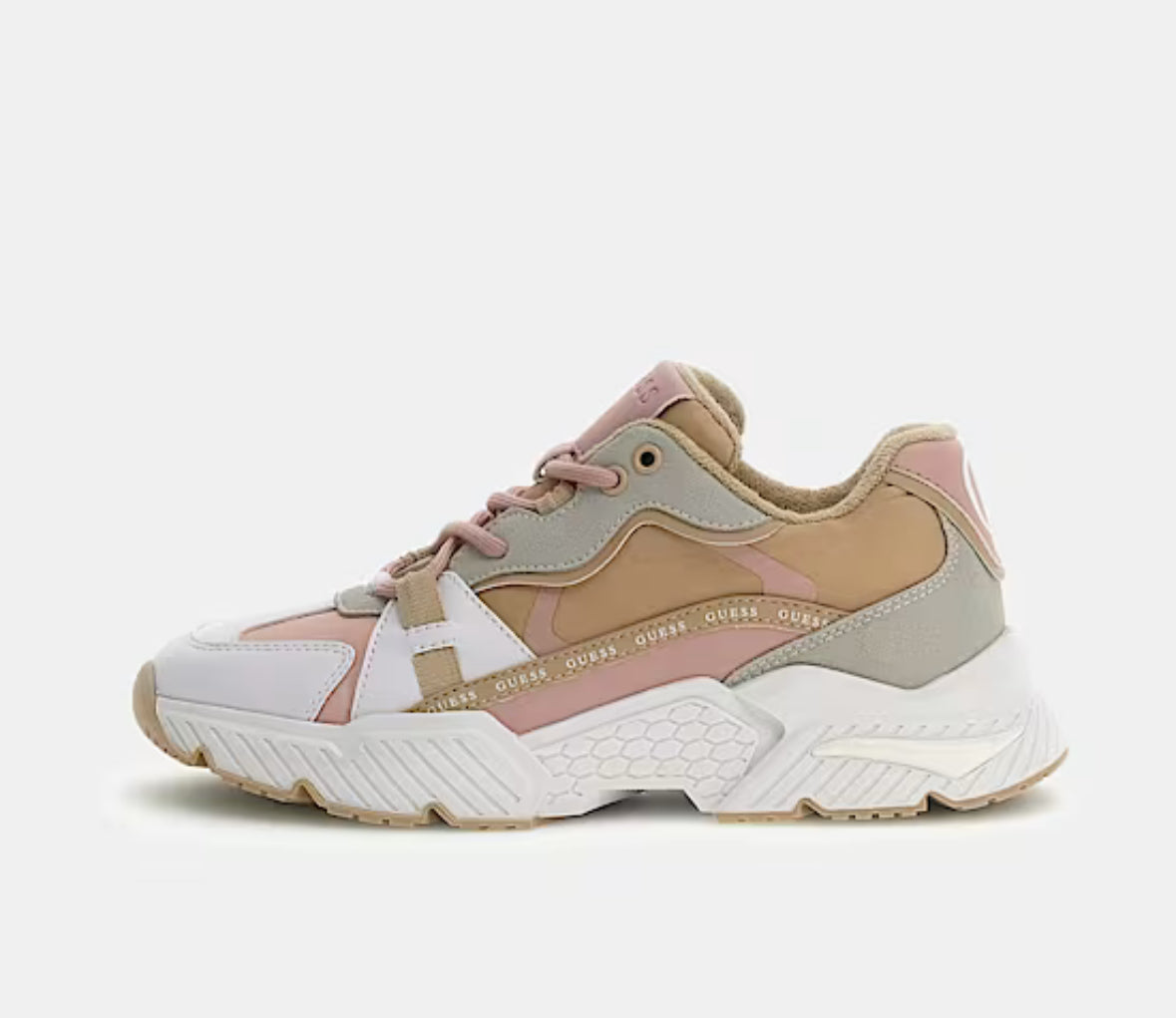 GUESS Carrli Suede Insert Runner Cream