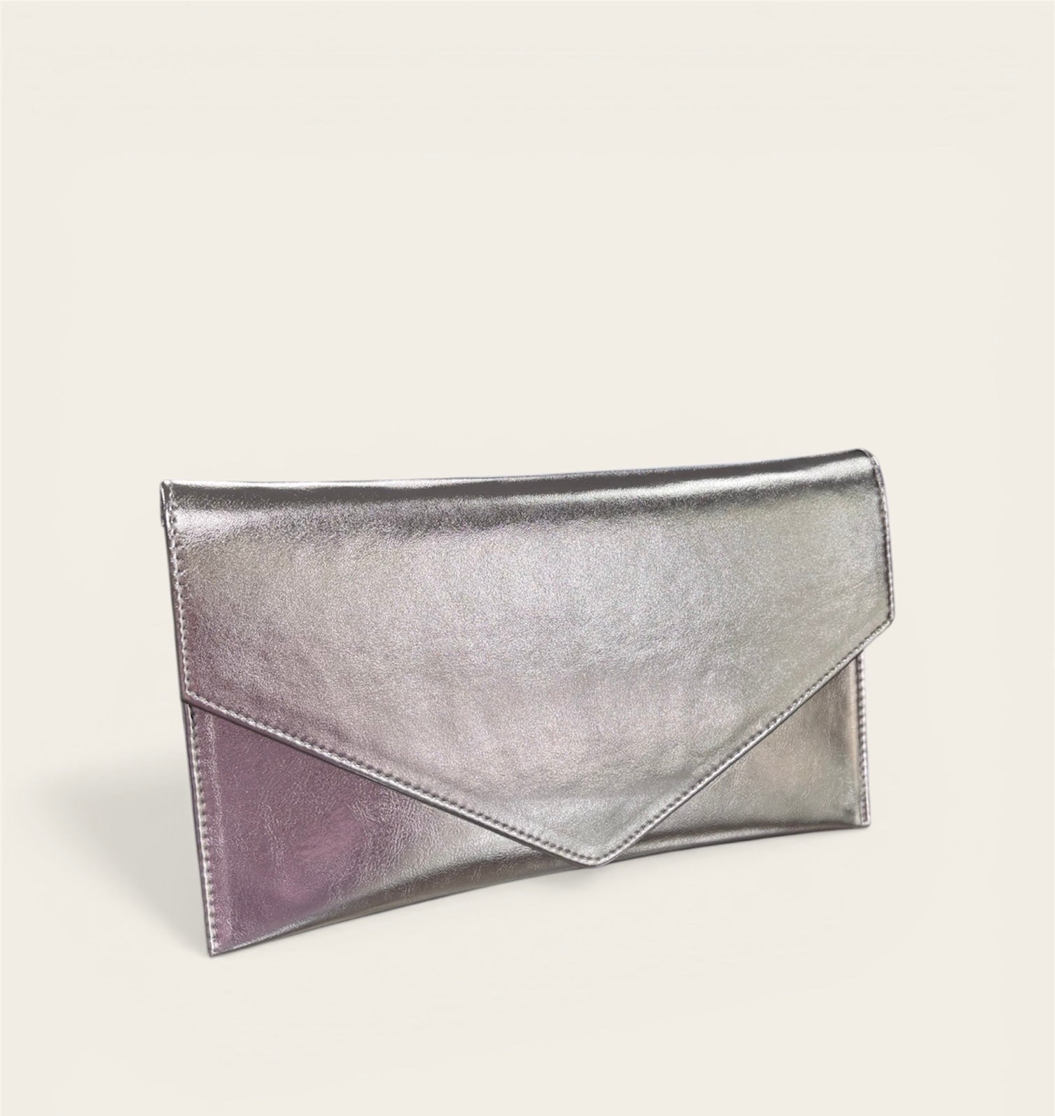 EMIS Silver Clutch Bag