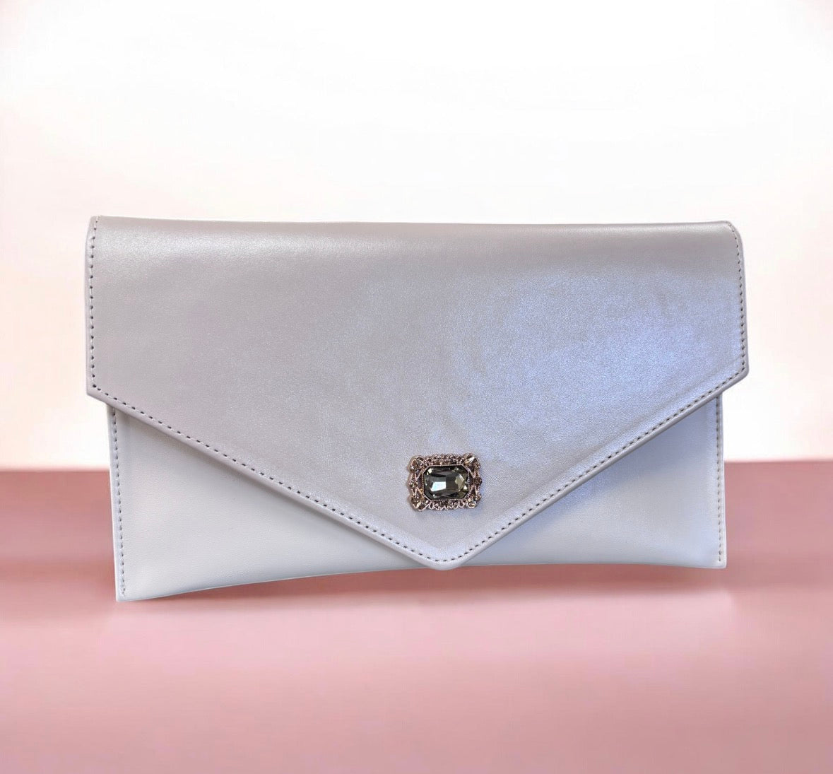 EMIS Beige Envelope Bag with Diamond