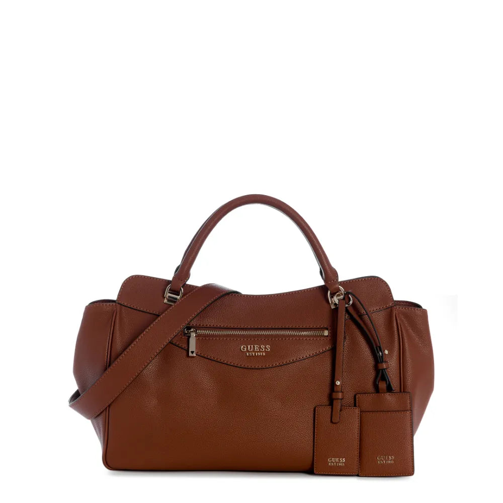 GUESS Antonia Satchel Bag in Cognac