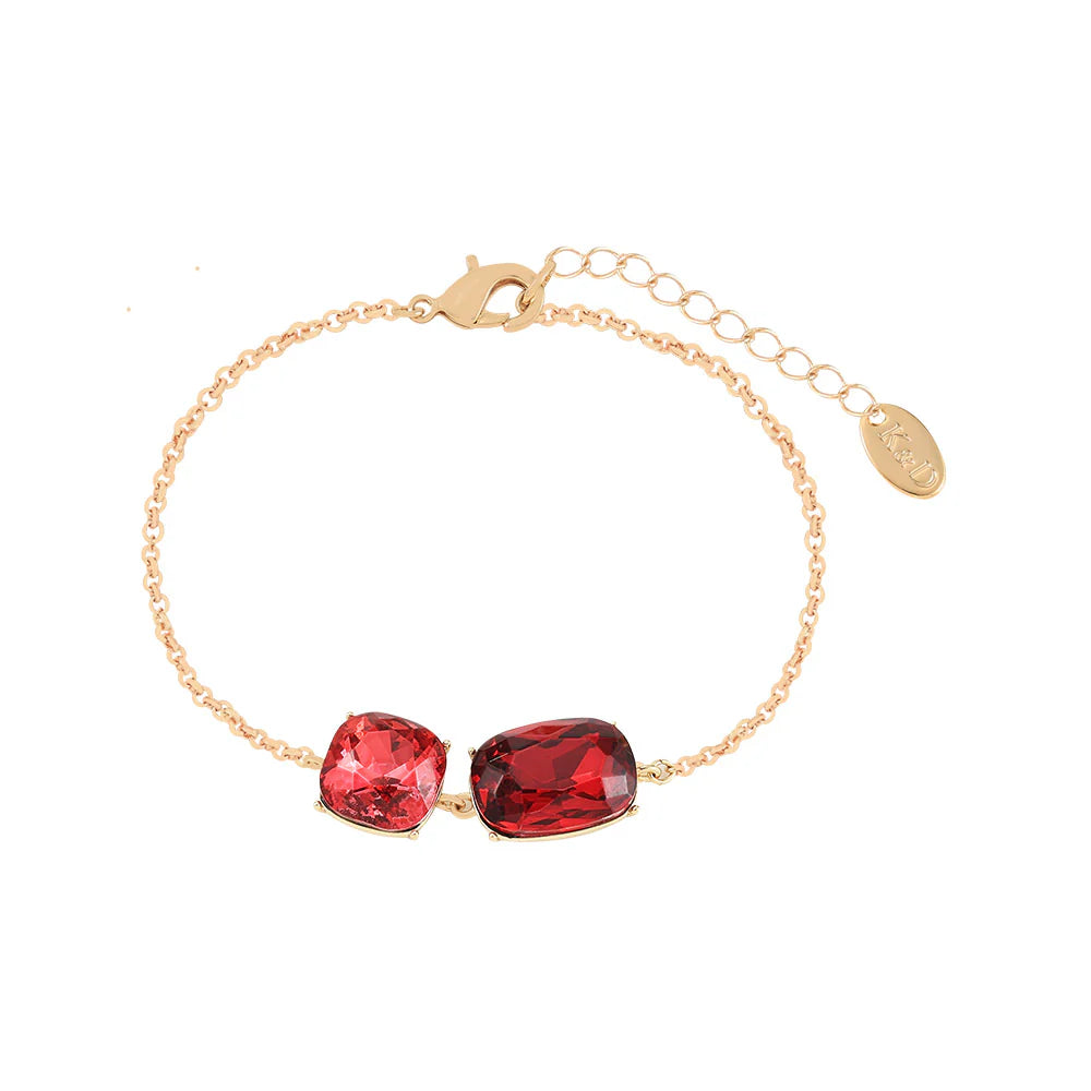 KNIGHT & DAY - Garnet Ruby Crystal Bracelet