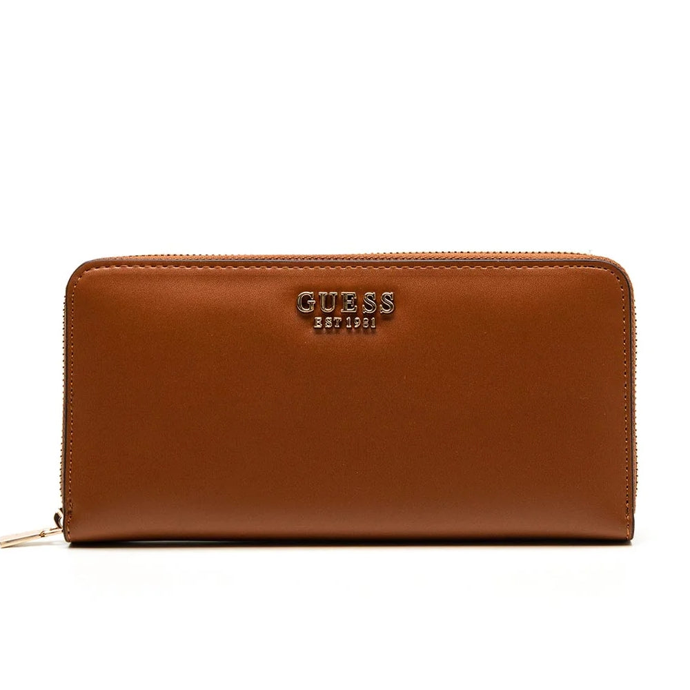 GUESS Laurel Large Zip Around Wallet, Cognac