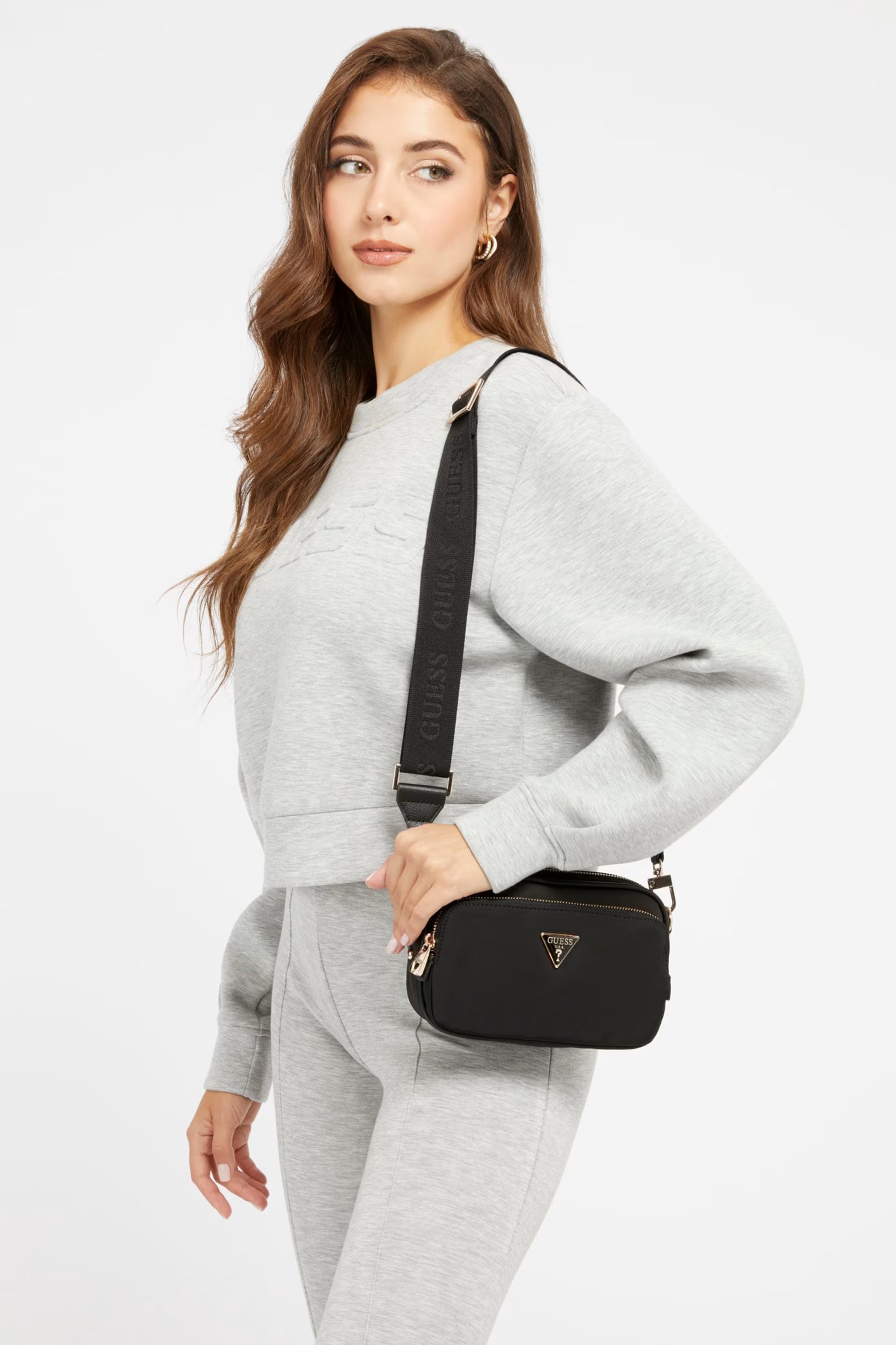 GUESS Gemma Crossbody Bag in Black