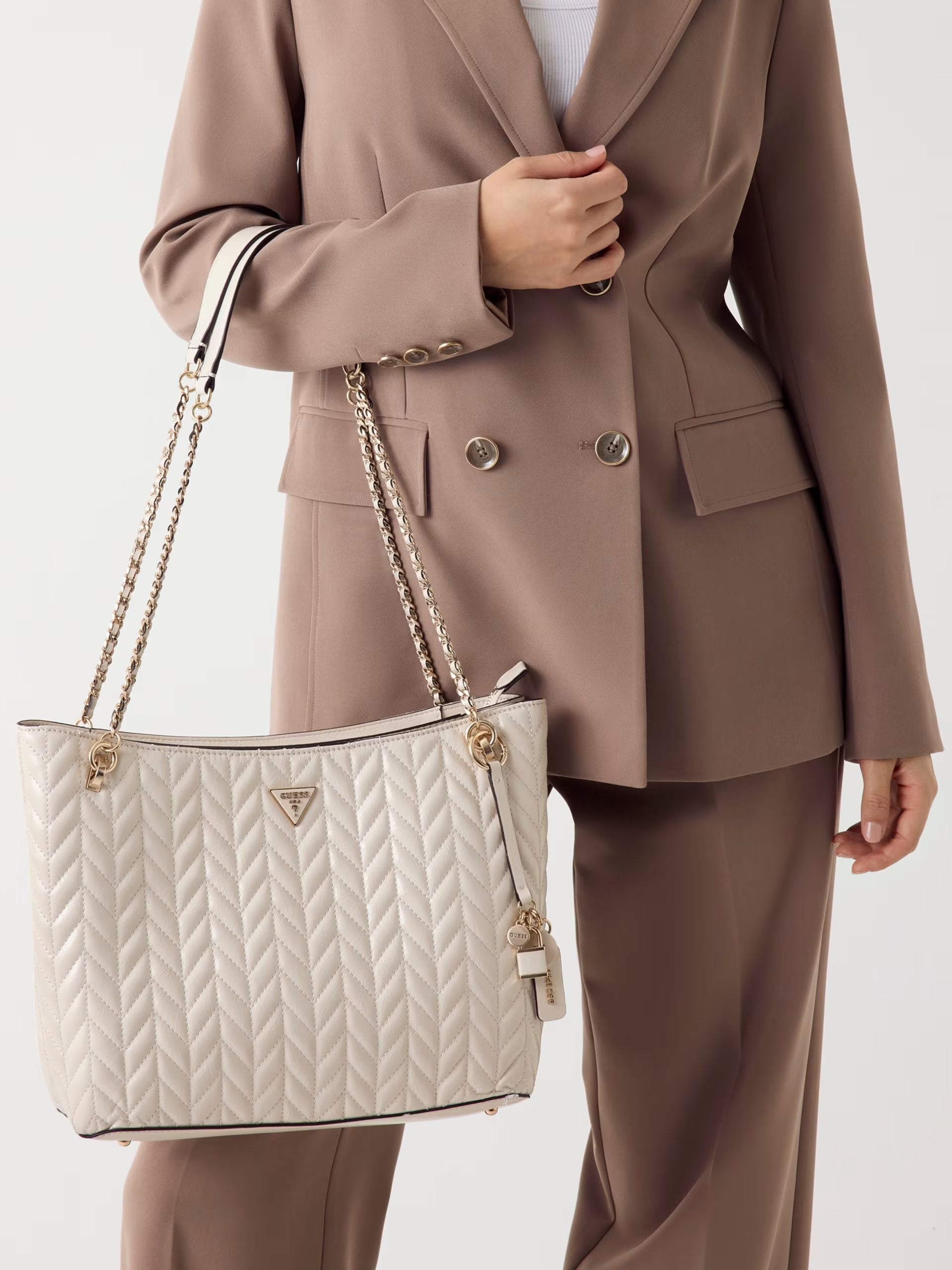 GUESS Cheryl Tote Bag Stone