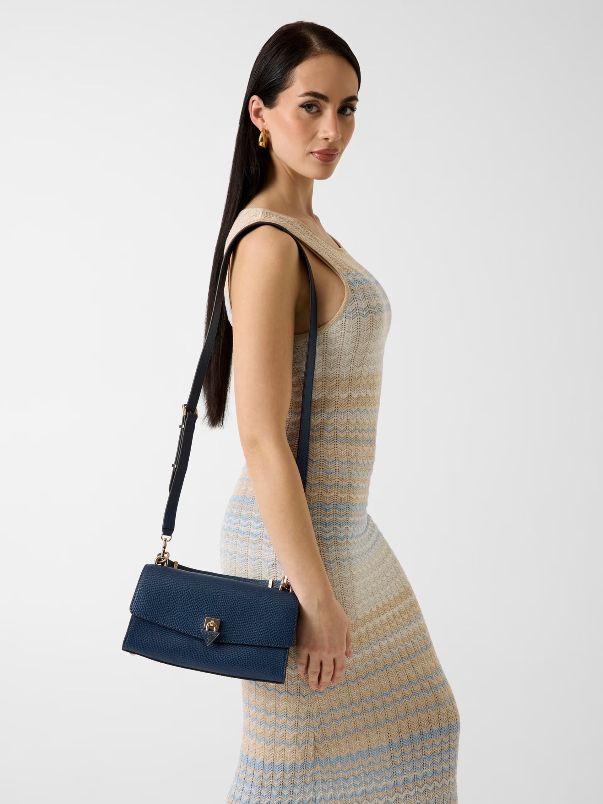 GUESS Patsie Top Handle Flap Bag