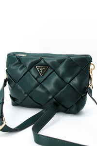 GUESS Zaina Quilted Crossbody Forest
