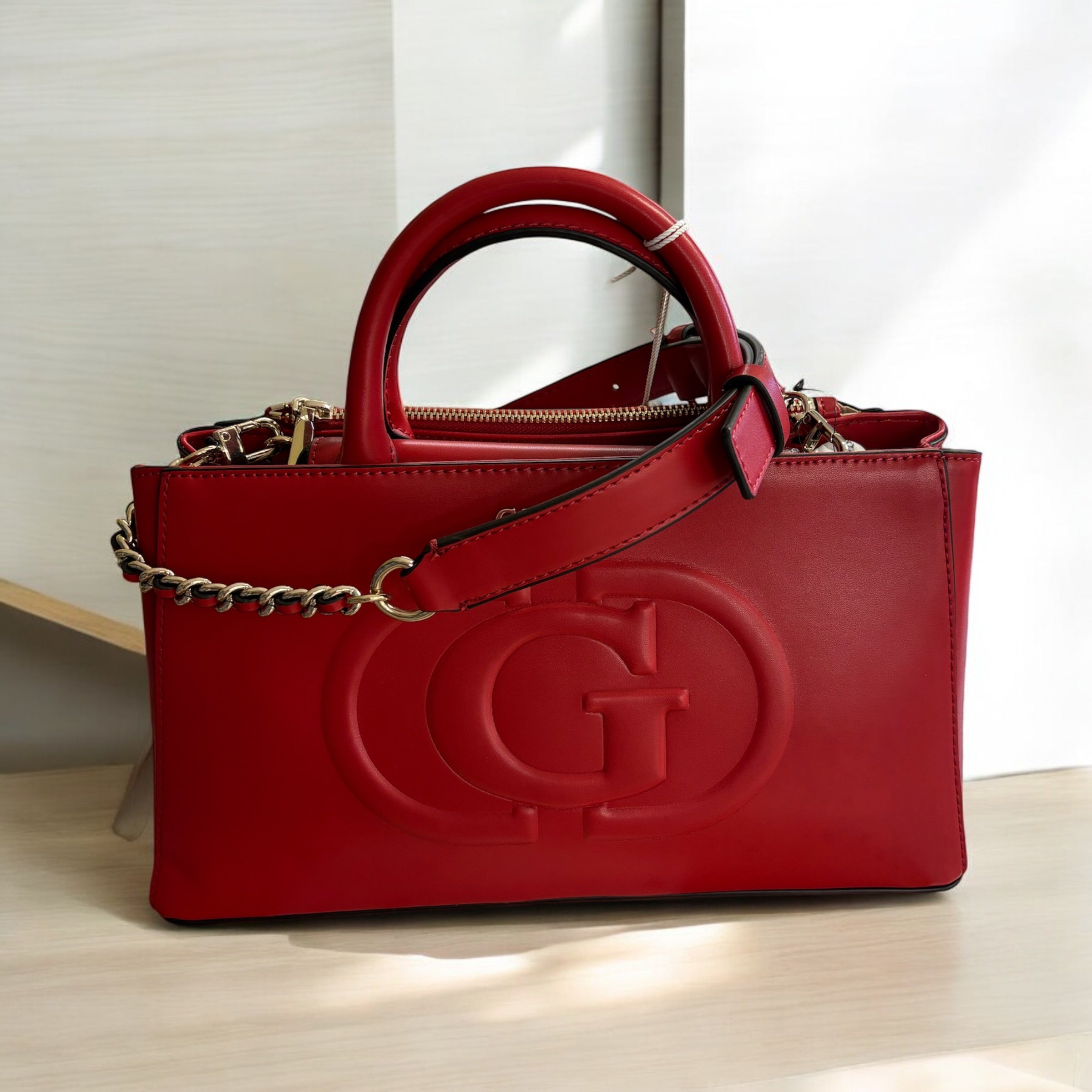 GUESS ECO MIETTA SHOULDER BAG RED