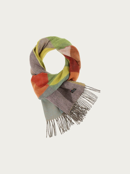 FRAAS Cashmink Scarf With Geometric Design