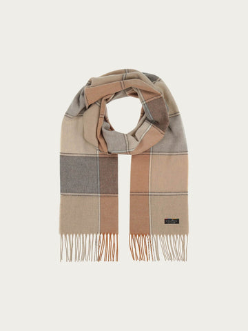 FRAAS Cashmink scarf with chequered boxes