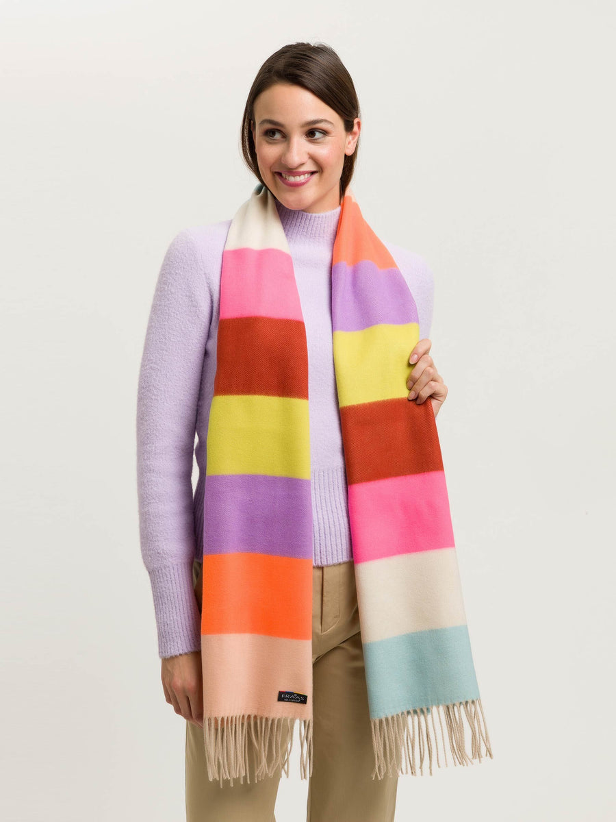 FRAAS Striped cashmink scarf