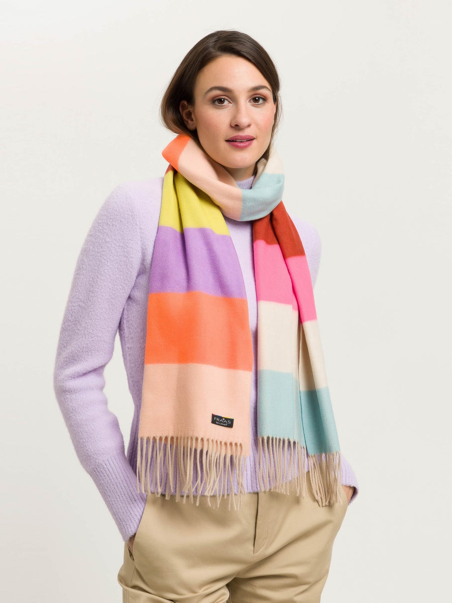 FRAAS Striped cashmink scarf