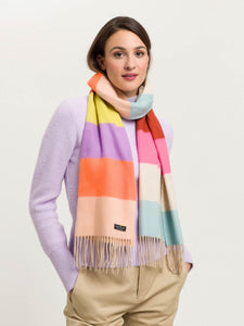 FRAAS Striped cashmink scarf