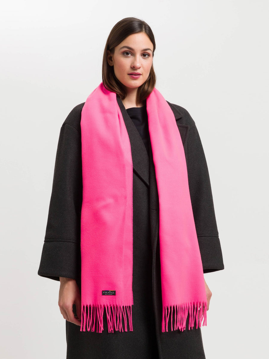 FRAAS Block Colour Cashmink scarf Pink